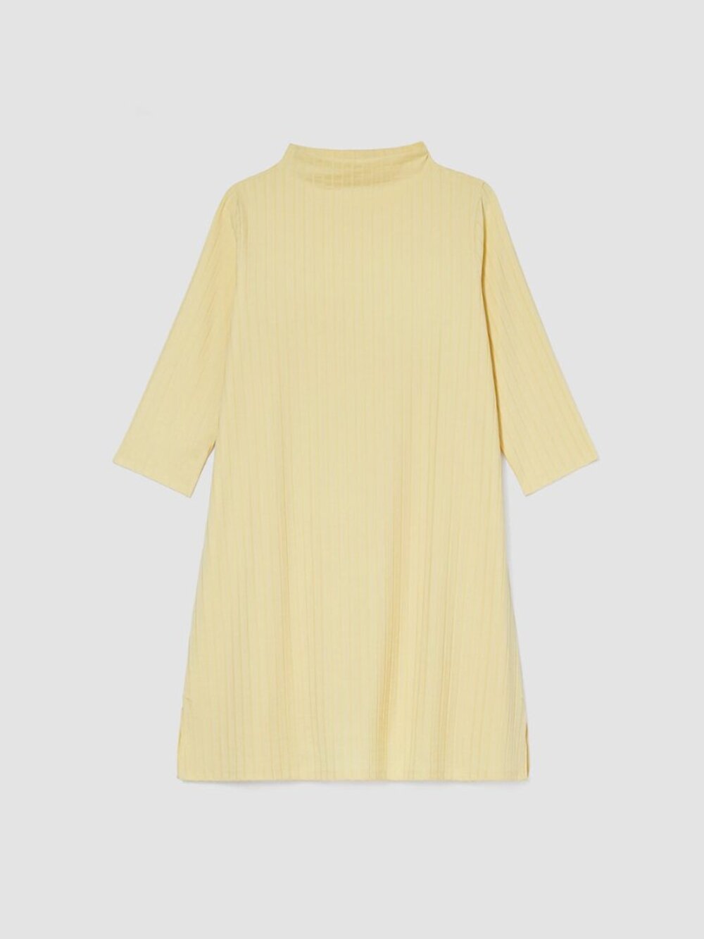 Eileen Fisher Washable Stretch Rib Funnel Neck Dress Size XX-Small